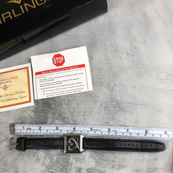 Stuhrling Original Krysterna Crystal Genuine Lizard Band Swiss Quartz - Picture 12 of 12